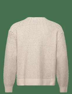 CREAM BIRDSEYE CROPPED VINTAGE CARDIGAN - Koftor
