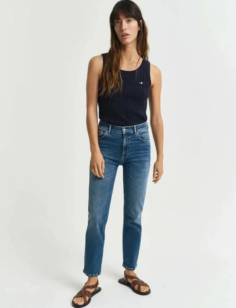 CROPPED SLIM STRETCH JEANS - Slim jeans