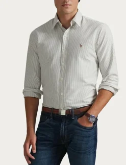 Custom Fit Striped Oxford Shirt - Randiga skjortor