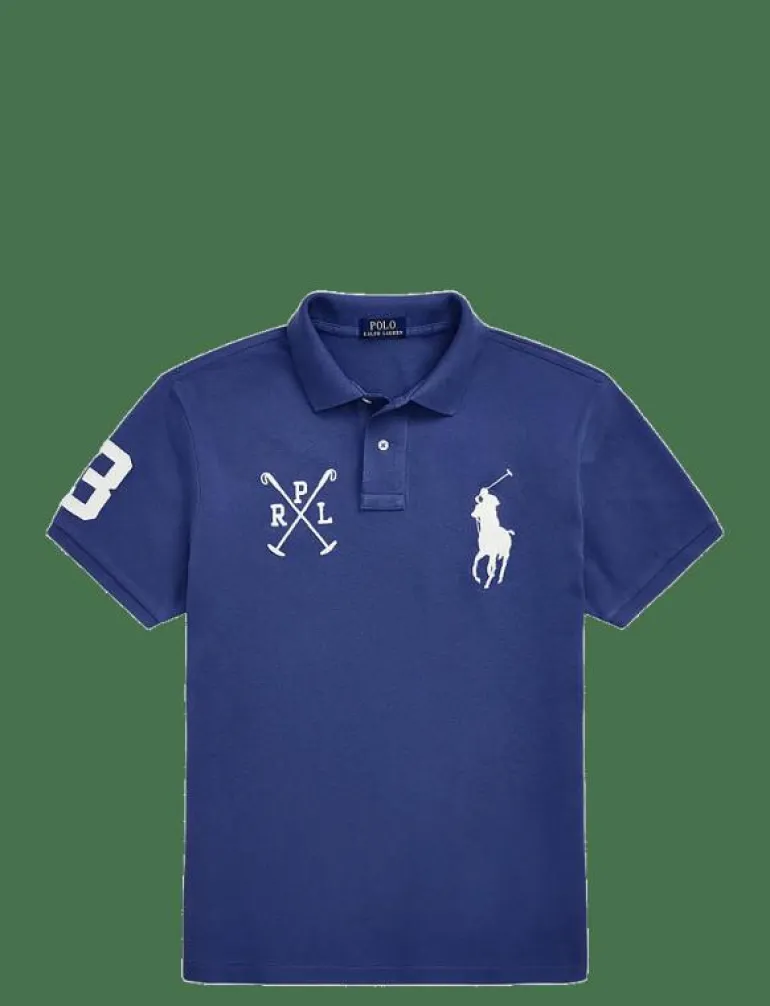 Custom Slim Fit Big Pony Mesh Polo Shirt - Kortärmade pikéer