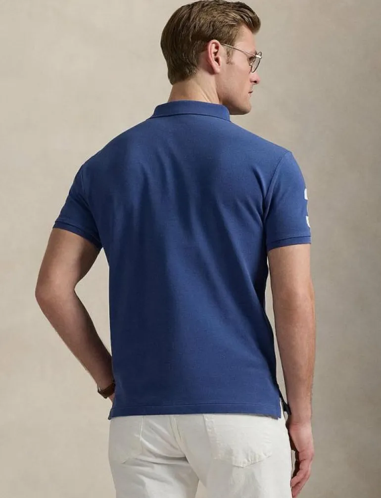 Custom Slim Fit Big Pony Mesh Polo Shirt - Kortärmade pikéer