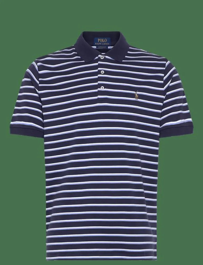 Custom Slim Fit Striped Soft Cotton Polo - Kortärmade pikéer