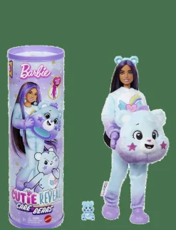 Cutie Reveal Care Bears Doll & Accessories, Series 2 Dream Bright Bear with 10 Surprises - Dockor