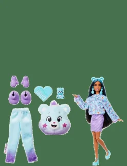 Cutie Reveal Care Bears Doll & Accessories, Series 2 Dream Bright Bear with 10 Surprises - Dockor