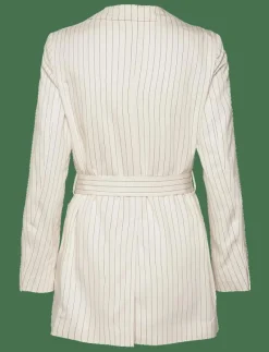 D2. PINSTRIPE BELTED BLAZER - Kavajer med skärp
