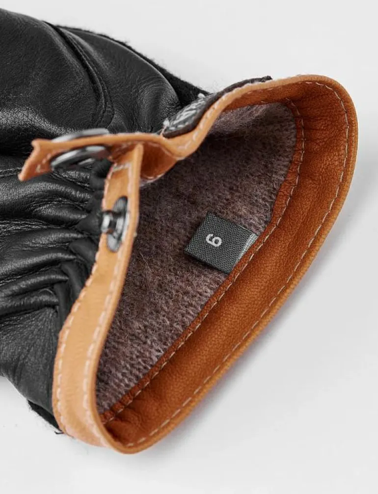 Deerskin Wool Tricot Black/Black - Fingervantar
