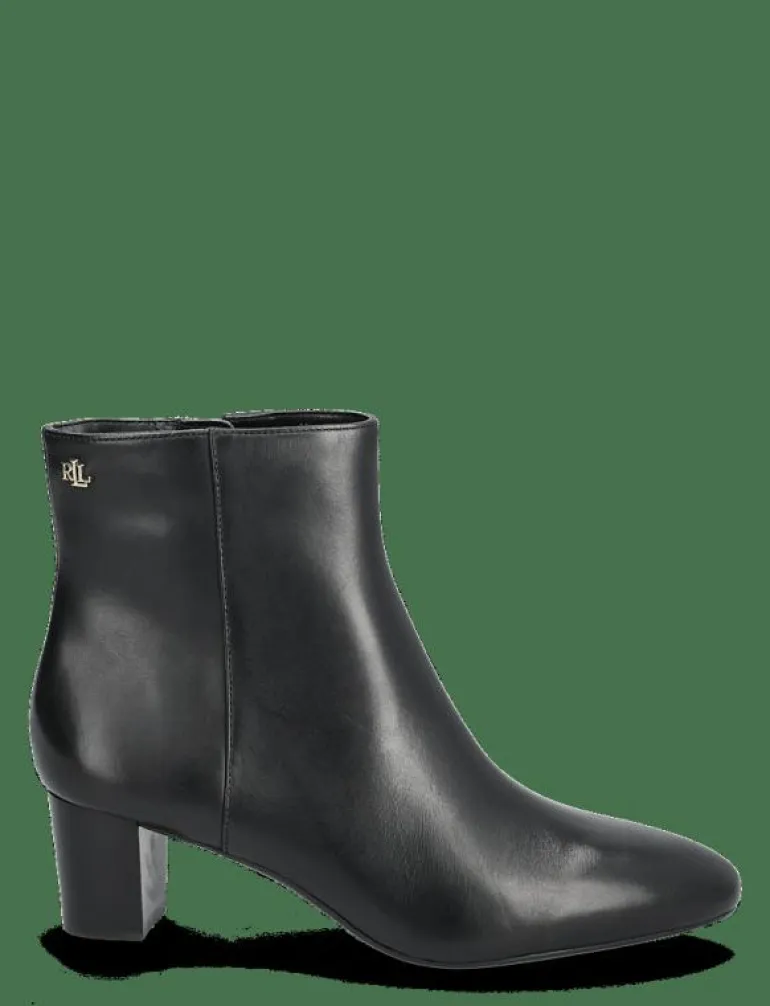 Demi Burnished Leather Bootie - Ankelboots med klack