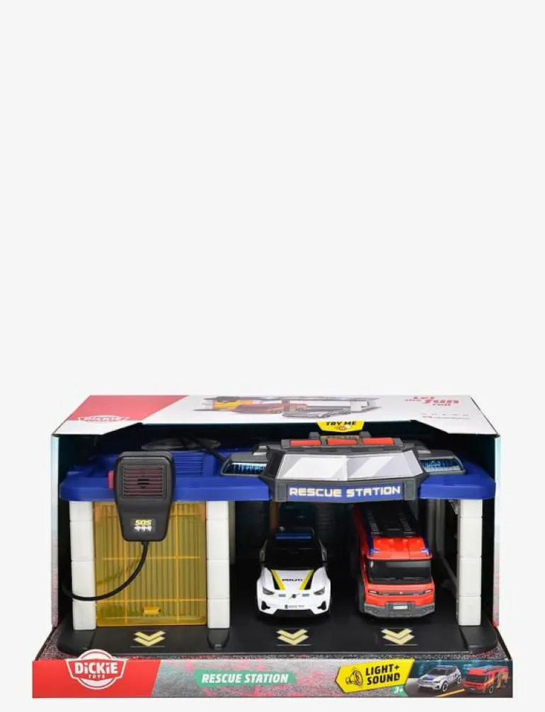 Dickie Toys Norwegian Rescue Station with 2 Vehicles - Leksaksbil