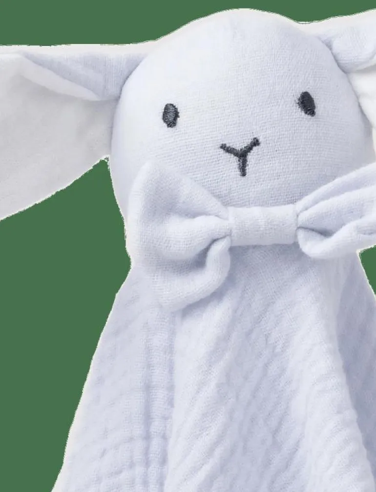 Diinglisar, Snuttefilt, Kanin, Muslin, babyblå - Muslindukar