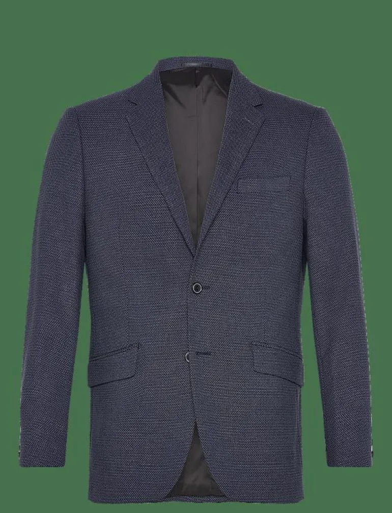 Dobby stretch blazer - Enkelknäppta kavajer