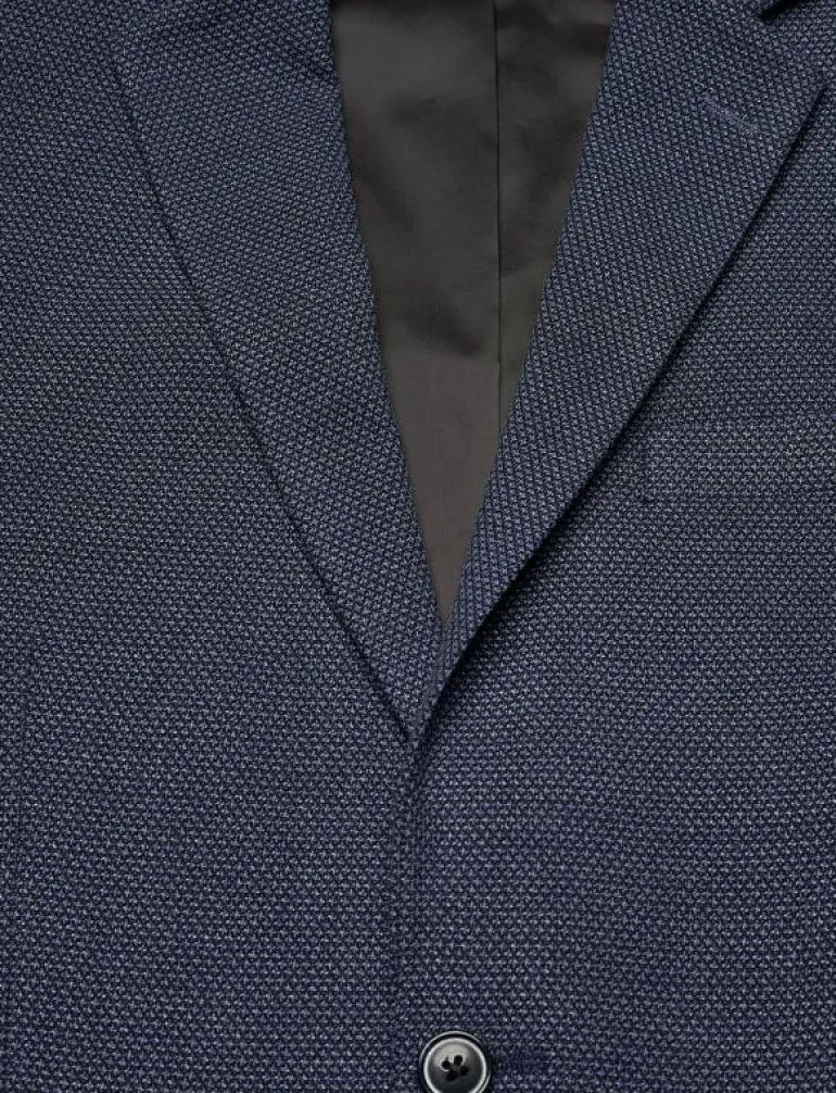 Dobby stretch blazer - Enkelknäppta kavajer