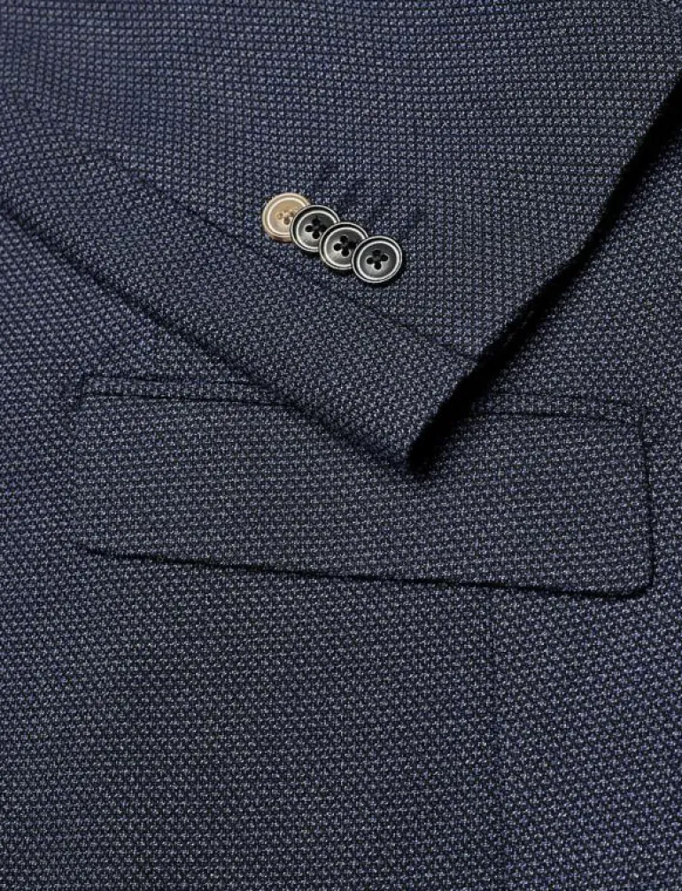 Dobby stretch blazer - Enkelknäppta kavajer