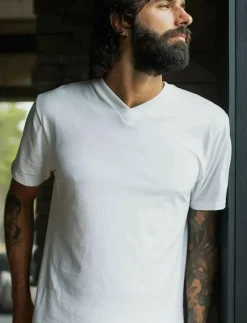 Dovre T-shirts V-neck organic. - Pyjamasöverdelar