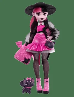 Draculaura Fashion Doll with Pet Count Fabulous and Accessories - Dockor