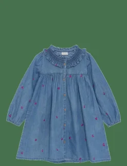 Dress LS w. Emb - Långärmade vardagsklänningar