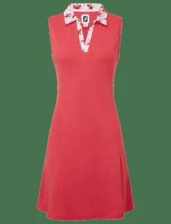 Dress with Floral Trim - Klänningar