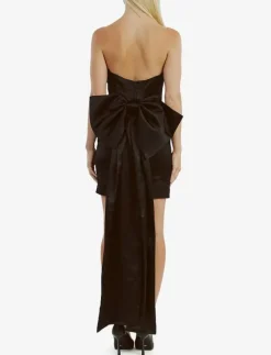 ELENI BOW BACK SATIN DRESS - Korta klänningar