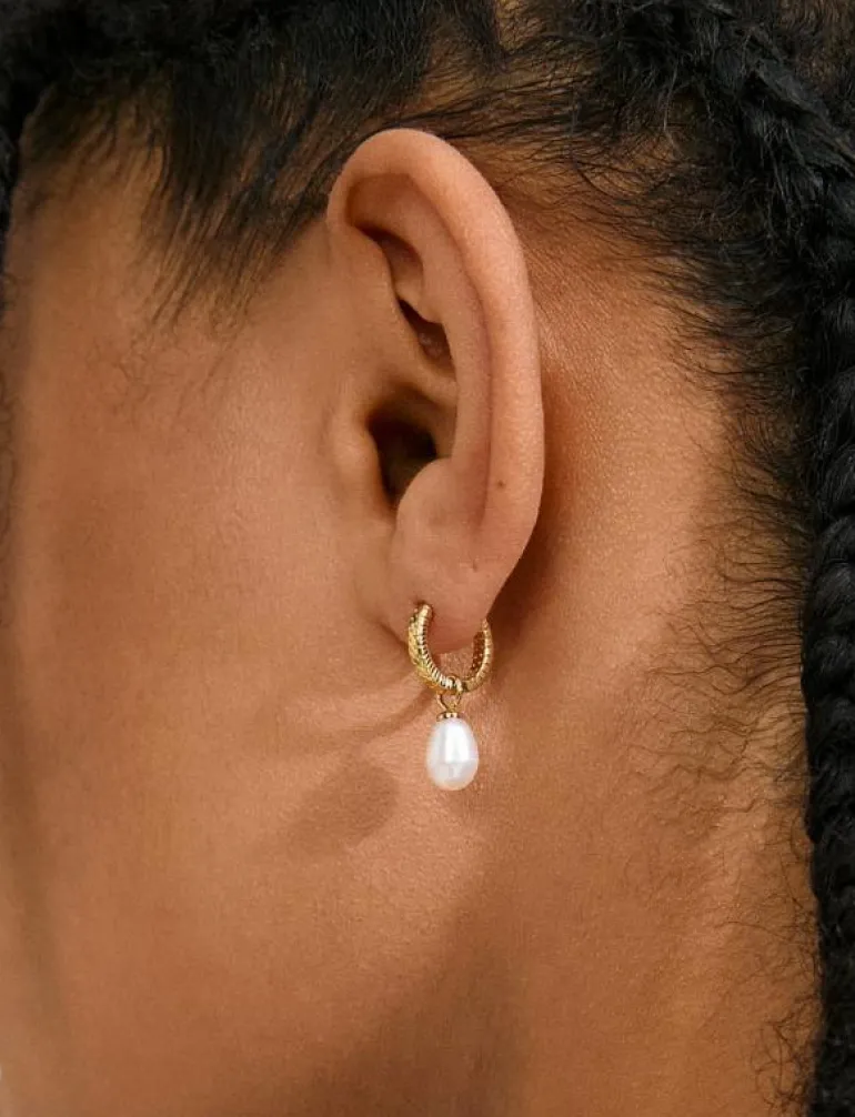 ELLIANA earrings gold-plated - Hoops