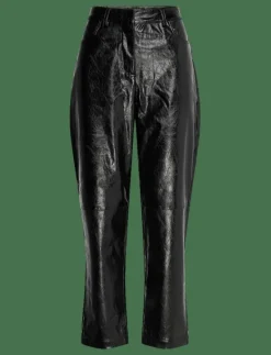EMMETT PU TAPERED TROUSER - Skinnbyxor