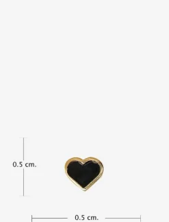 ENAMEL HEART CHARM, GOLD - Hängen & Berlocker