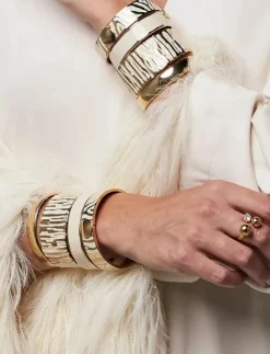 Envy Enamel Bangle Brown/Gold - Bangles