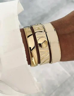 Envy Enamel Bangle Brown/Gold - Bangles