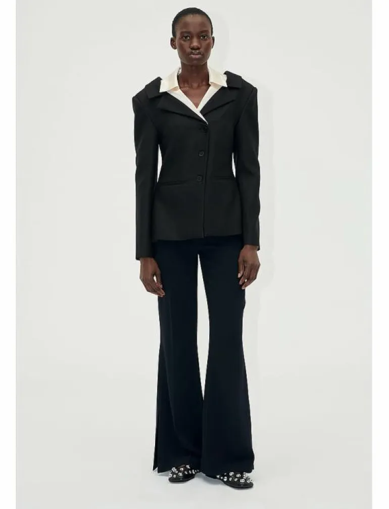 Flared Long Pants, 2273 Crepe - Kostymbyxor