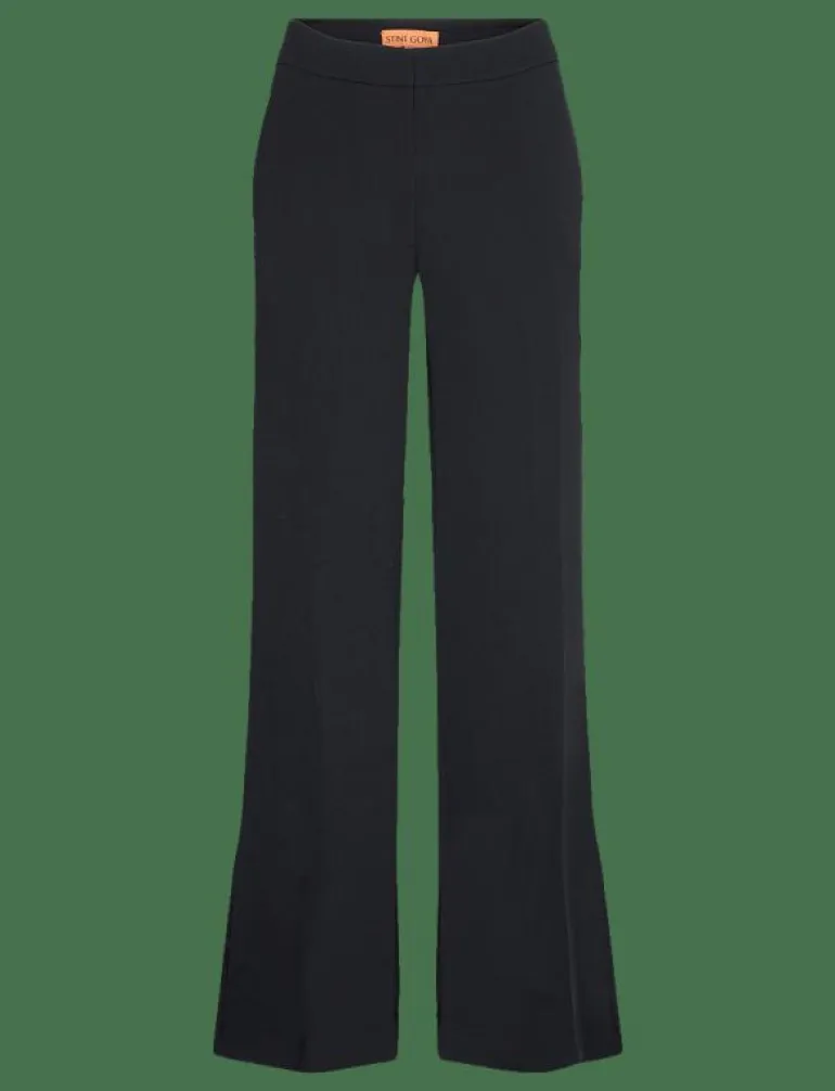 Flared Long Pants, 2273 Crepe - Kostymbyxor