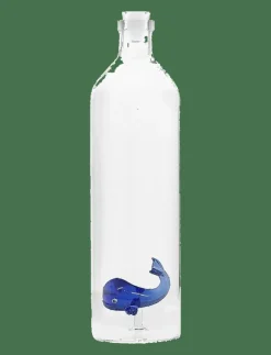 Flaska Atlantis, Blå Val, 1,2l, Borosilikatglas - Vattenflaskor