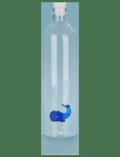 Flaska Atlantis, Blå Val, 1,2l, Borosilikatglas - Vattenflaskor