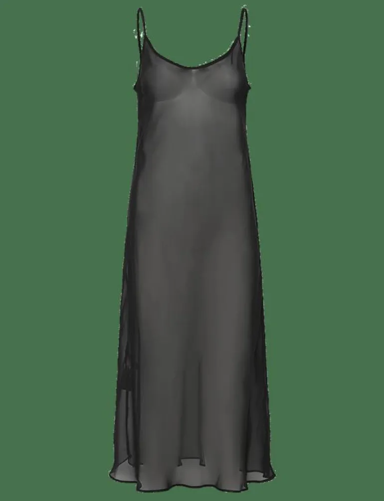 Floral jacquard dress with bell sleeves - Maxiklänningar