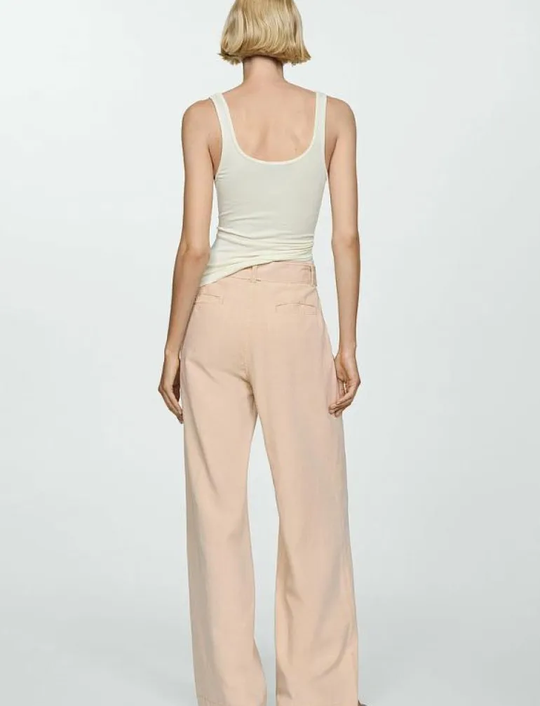 Flowy wideleg trousers with belt - Vida byxor