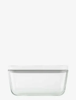 Fresh & Save, Vakuum box M Grå Glas - Köksförvaring