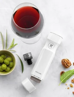 Fresh & Save, Vakuum vinförslutar set Grå - Vinöppnare & Korkskruvar