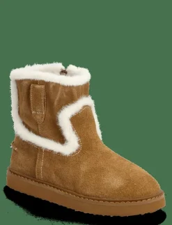 Fur-effect suede ankle boots - Vinterstövlar