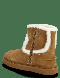 Fur-effect suede ankle boots - Vinterstövlar