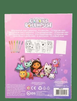 GABBYS DOLLHOUSE ACTIVITY BOOK W. GEL PENS - Målar- & pysselböcker