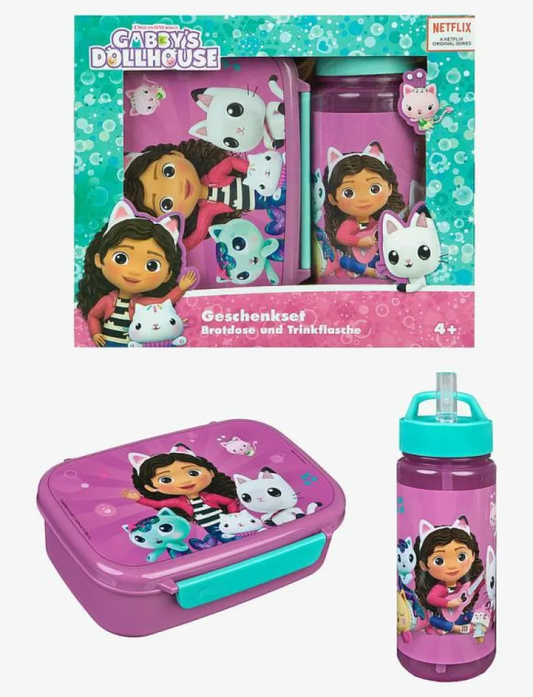 Gabby's Dollhuse Lunch Box and Water Bottle Set - Lunchlådor