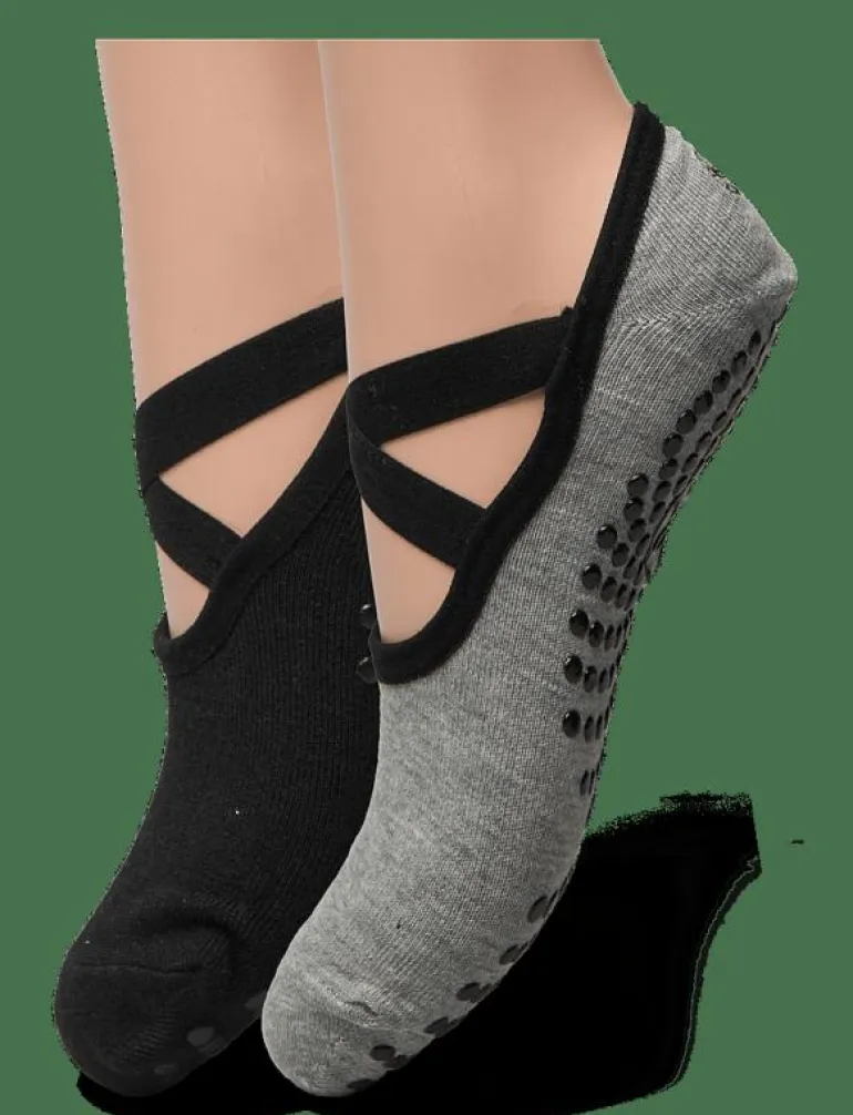 GAIAM GRIPPY YOGA SOCKS DOVETAIL 2PK - Yogastrumpor