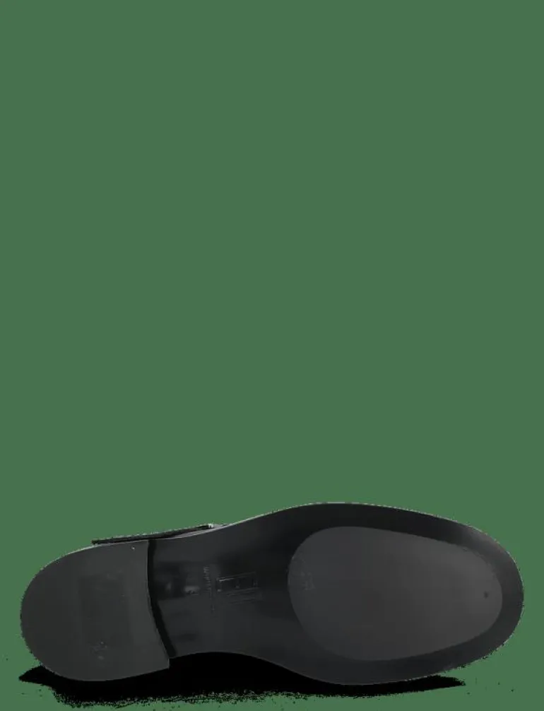 Gianna Black Buckled Mules - Mules med klack