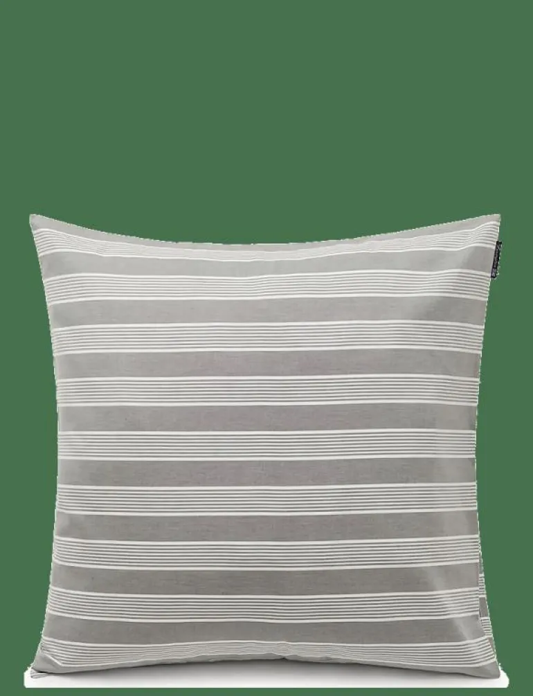 Gray/White Striped Lyocell/Cotton Pillowcase - Örngott