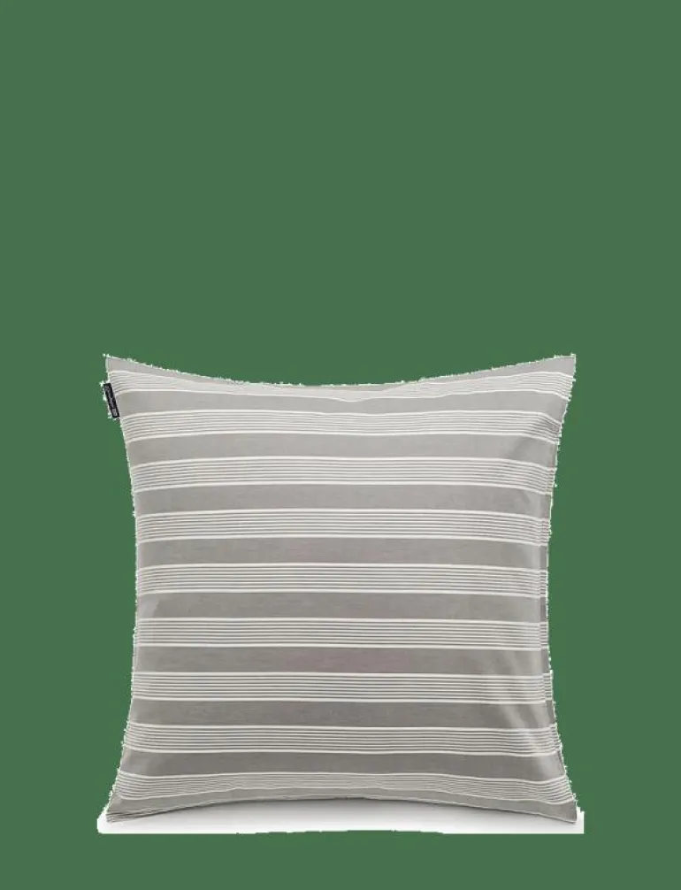 Gray/White Striped Lyocell/Cotton Pillowcase - Örngott