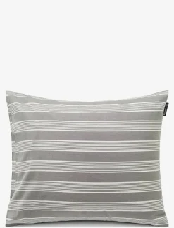 Gray/White Striped Lyocell/Cotton Pillowcase - Örngott