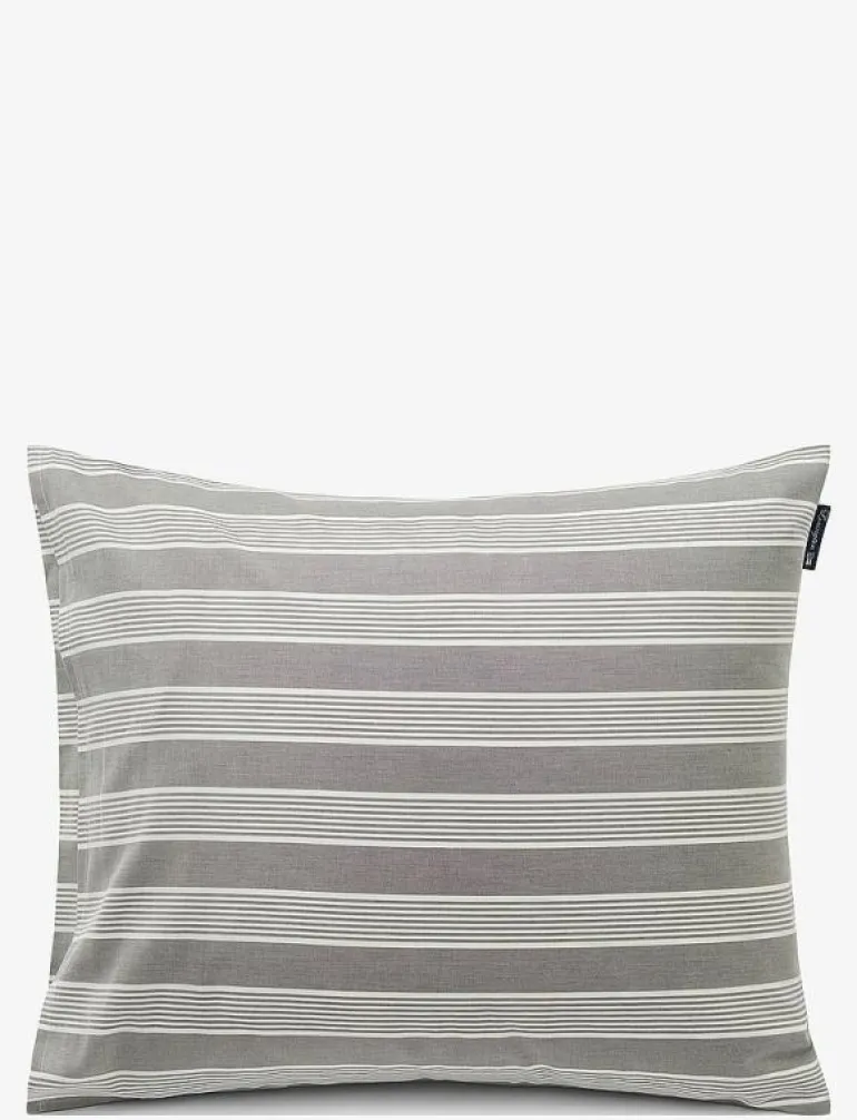 Gray/White Striped Lyocell/Cotton Pillowcase - Örngott