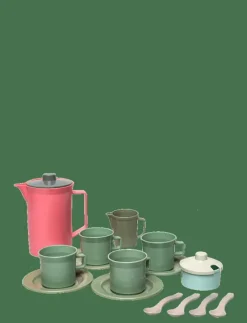 GREEN BEAN COFFEE SET IN NET 17 PCS - Leksakskök & Tillbehör