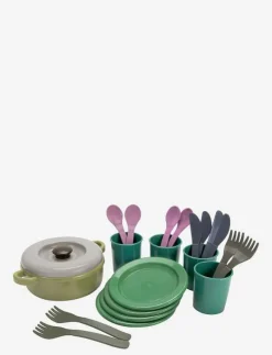 GREEN BEAN DINNER SET IN NET 22 PCS - Tillbehör till leksakskök
