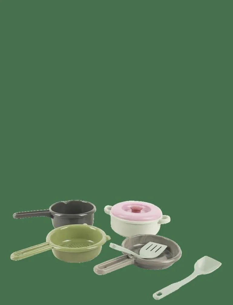 GREEN BEAN POT-SIEVE-PAN 7 PCS - Tillbehör till leksakskök