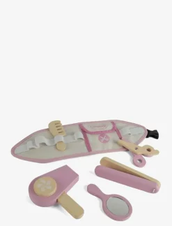 HAIRDRESSER SET WOODEN IN GIFT BOX 6 PARTS - Låtsassmink & Accessoar