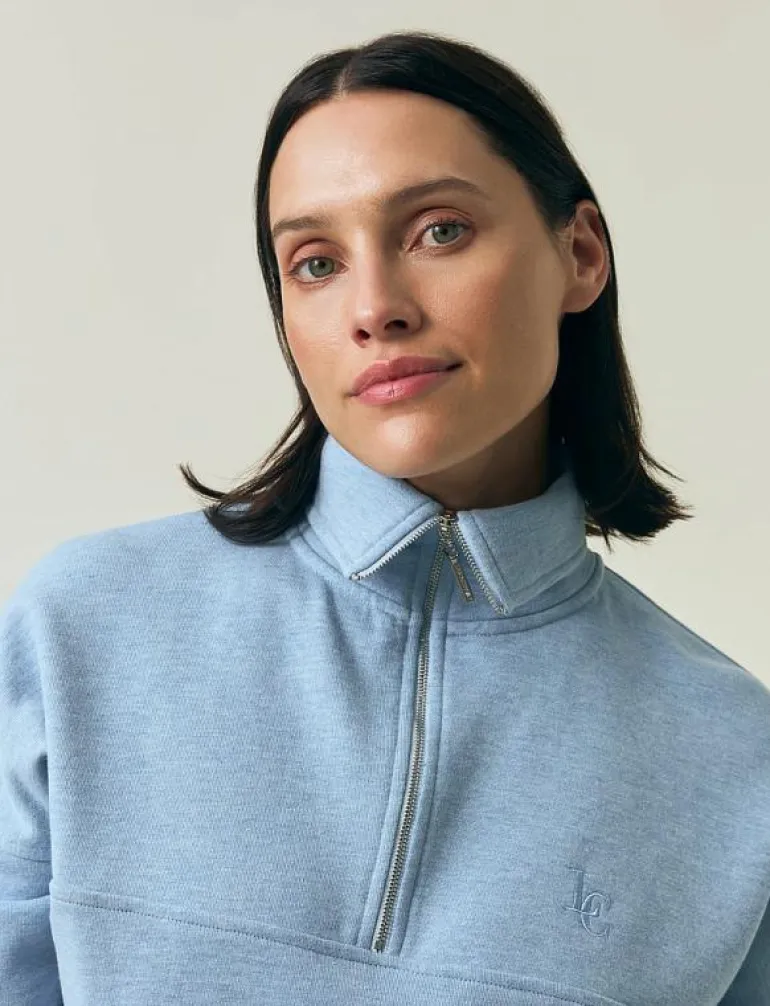 Half-Zip Logo Sweatshirt - Sweatshirts