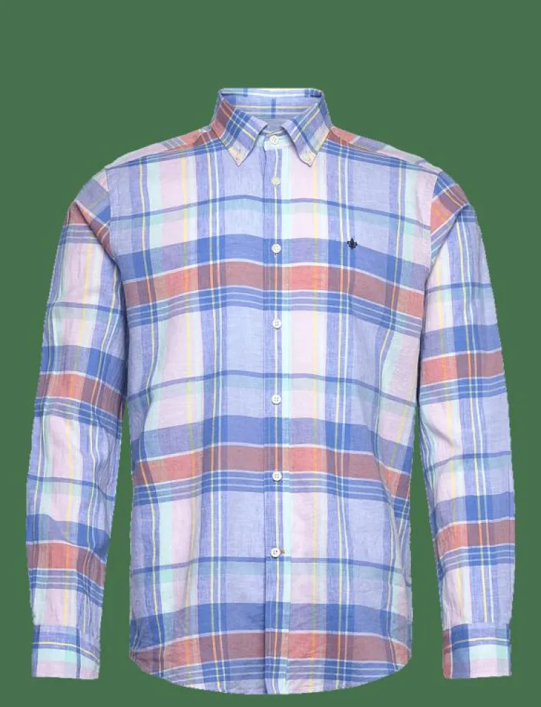 Happy Linen Check Shirt-Classic Fit - Rutiga skjortor
